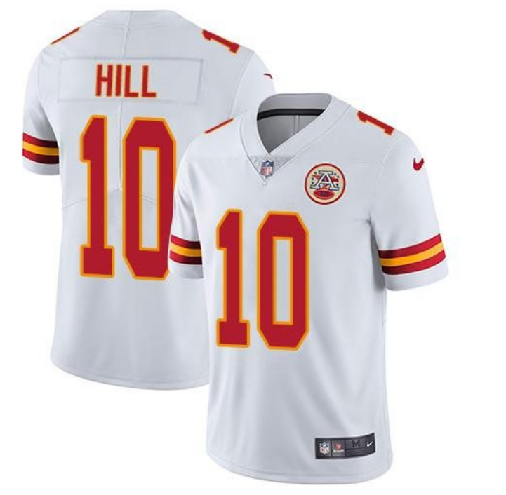 Men's Kansas City Chiefs #10 Tyreek Hill White Vapor Untouchable Limited Stitched NFL Jersey